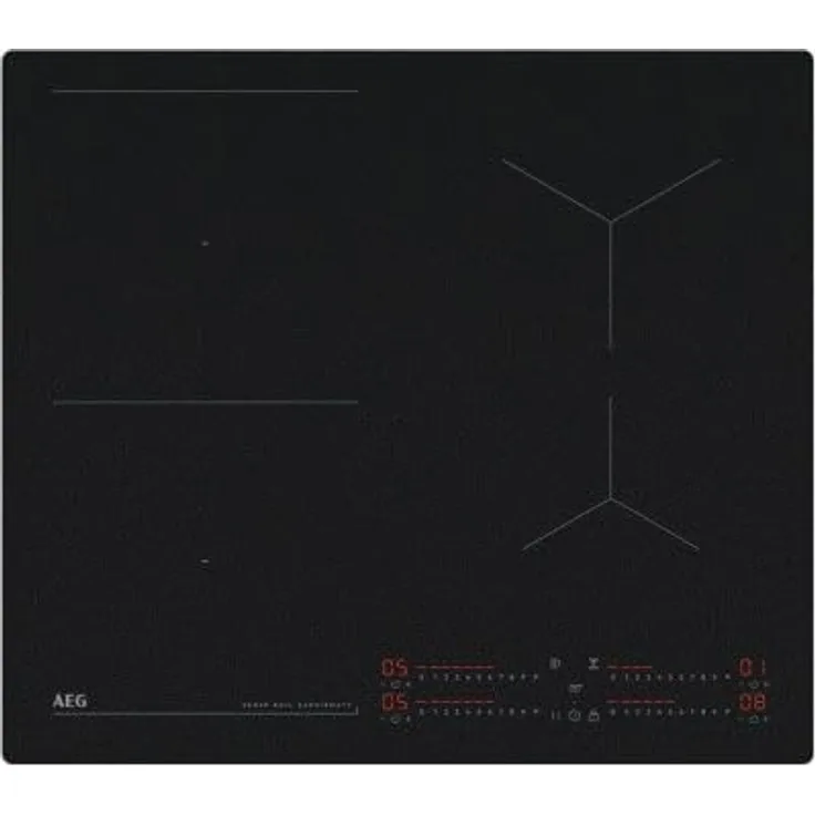 AEG TI64IB1BIZ Induktionskochfeld 60 cm, schnelles Aufheizen, Timer/Uhr, Pause/ReStart, Topferkennung, Touch-Control, Kindersicherung, schwarz