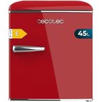 Cecotec Mini-Kühlschrank - Retro-Tischkühlschrank 45L Bolero CoolMarket TT Origin 45 Red - 55 cm, Eisfach, Energieeffizienzklasse E, verchromter Griff