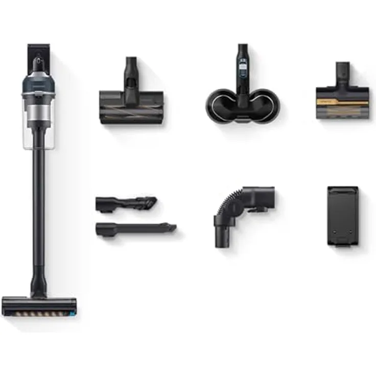 Samsung Jet 85 Wet&Clean Akku-Staubsauger, 210 W, Inkl. Wischaufsatz Spray Spinnig Sweeper und weiterem Zubehör, Blau, VS20C85G7TB/WD