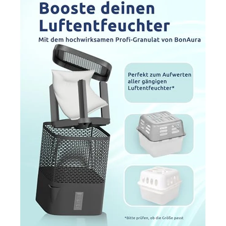 BonAura® AirOne Luftentfeuchter Nachfüllpack, 4er Set 680g Granulat für Wohnräume, effektiv gegen Schimmel & Gerüche – Bild 5