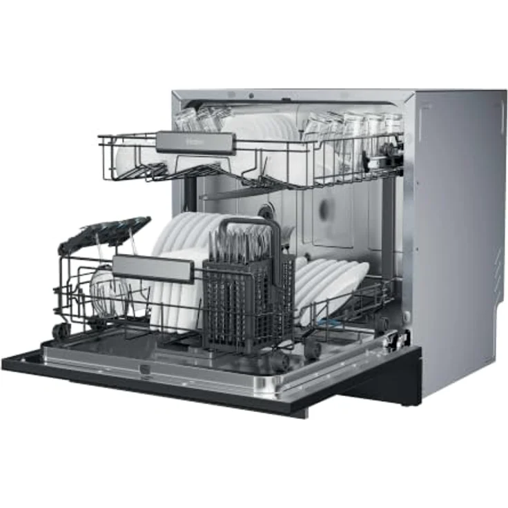 Haier XPI 8D9FFB, Halb integrierter Geschirrspüler, 60 cm, Schwarz, Touchscreen, TFT, 9 Spülprogramme – Bild 4