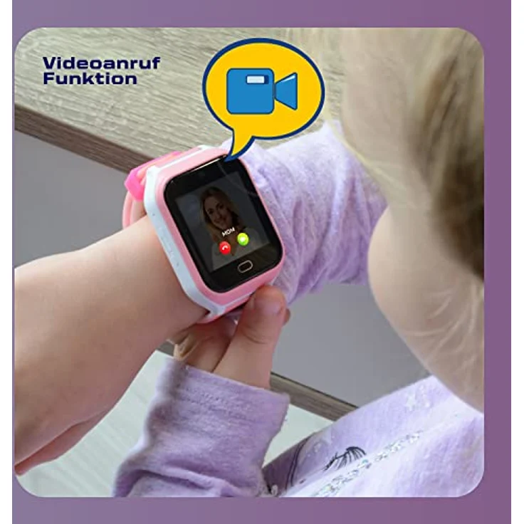 PAW PATROL Patrol 4G Kids-Watch Uhr für Mädchen mit Filtern die der integrierten Kamera gemacht Werden. Chat, Videoanrufe, Video, & Körpertemperatur (Rosa), 4942, Standard – Bild 3