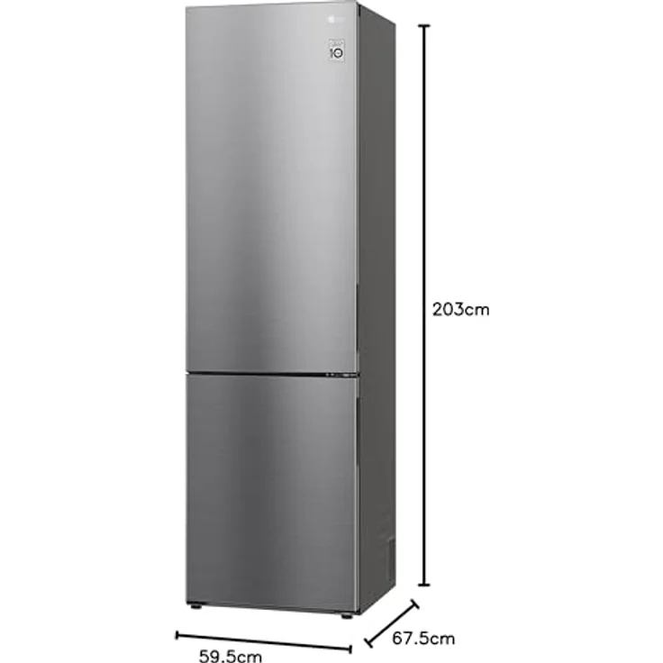 LG GBP62PZNAC Kühl-Gefrierkombination, freistehend, platinum silber, NoFrost, Schnellkühlen und -gefrieren, 0-Grad-Zone, Breite 60 cm, Energieklasse A – Bild 10