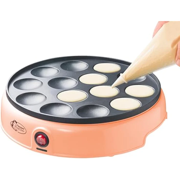 Bestron Poffertjes-Maker APFM700, 800 W, 14 Mini-Pfannkuchen mit Antihaftbeschichtung und Schnellheizelement – Bild 4