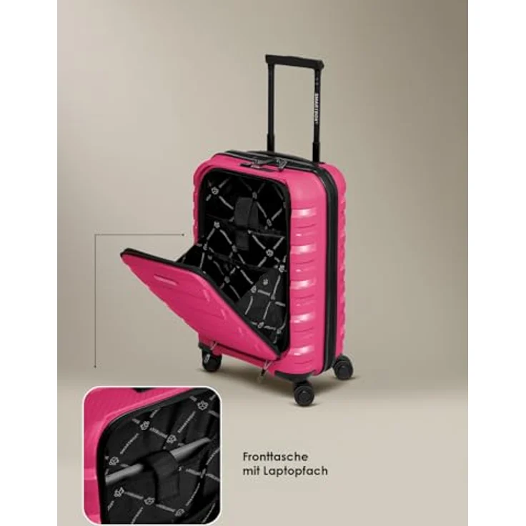 Smartbox Edition 01, Kabinentrolley mit 4 Rollen, Laptopfach, 55 cm, pink – Bild 3