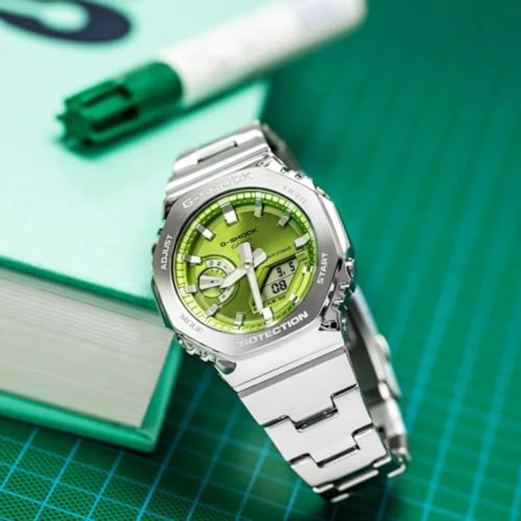 Casio G-Shock GM-2110D-3AER Classic Herrenuhr mit 24 Stunden Anzeige und Stoppuhr, grün – Bild 7