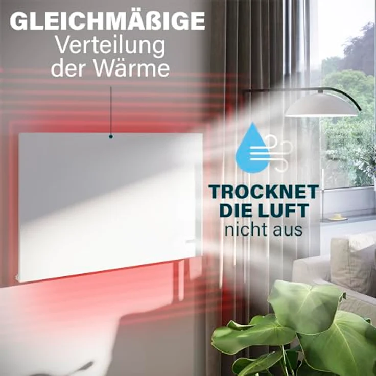 Princess Infrarot-Heizung Connected - 350 W - Programmierbar mit Thermostat - Kohlenstoffkristall-Platte – Bild 5