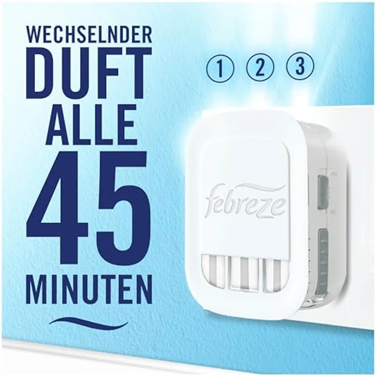 Febreze 3Volution Duftstecker Nachfüllflakon 80 ml, Reine Frische mit 3 abwechselnden Düften, geruchsneutralisierend, für bis zu 90 Tage – Bild 2