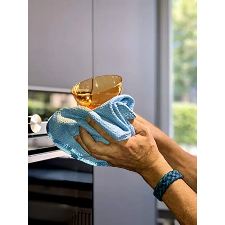 Glart 4er Set Mikrofasertücher Geschirrtücher Trockentuch 70x50 cm, Microfasertuch Waffeltuch, saugstarke Trockentücher für Glas, Küche, Geschirr, Bad – Bild 5