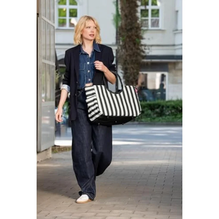 reisenthel Loopshopper L, Schultertasche 46 cm, schwarz, 100% PET – Bild 2