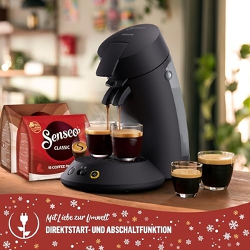 Philips Eco Senseo Original Kaffeemaschine Kaffeepadmaschine HD7806/37 Neu/Grau