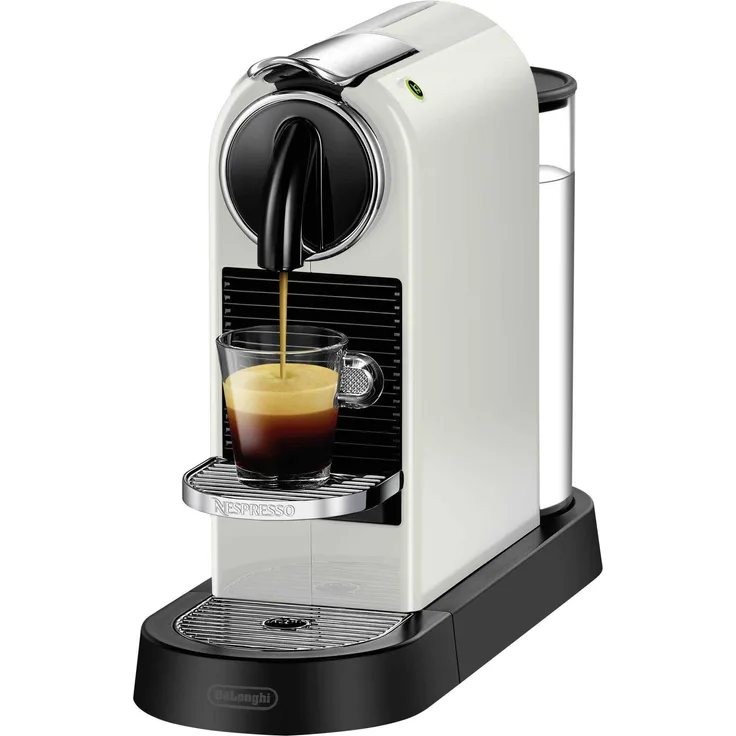 DeLonghi EN 167 W Nespresso Kapselmaschine, 19 bar Pumpendruck, weiß, kompakte Maße, 1260 Watt mit automatischer Abschaltung