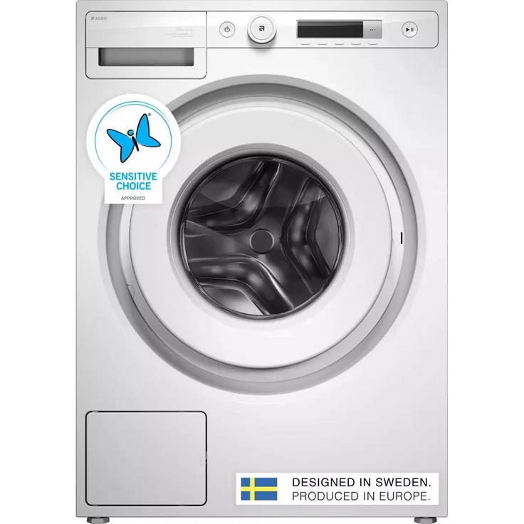Asko W 1084 BW, Frontlader Waschmaschine, 8 kg Kapazität, Energieeffizienzklasse A, 1400 U/min, Sicherheitsfunktionen, weiß