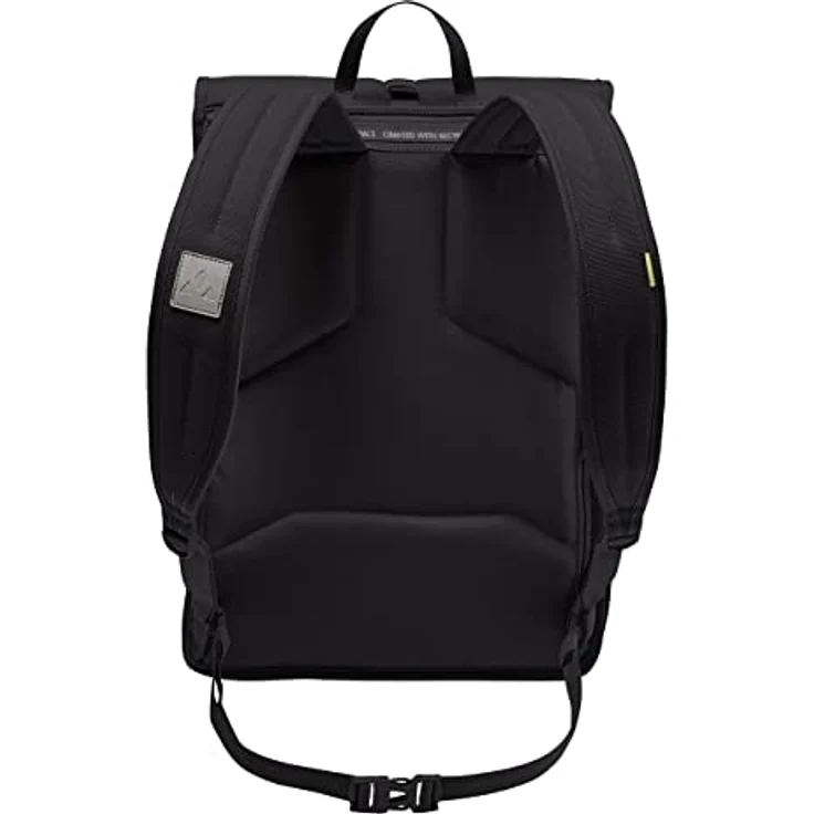 VAUDE Coreway Rolltop 20, Freizeitrucksack mit 15,6 Zoll Laptopfach, gepolsterten Schulterriemen, Schwarz – Bild 2