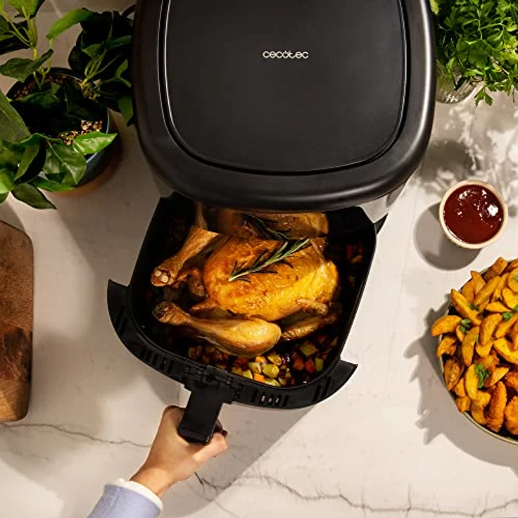Cecotec Heißluftfritteusen 6 L Cecofry Bombastik 6000 Full mit Zubehör. 1700 W, PerfectCook-Technologie, Temperatur- und Zeitregelung, Touch-Steuerung, 12 Modi – Bild 4