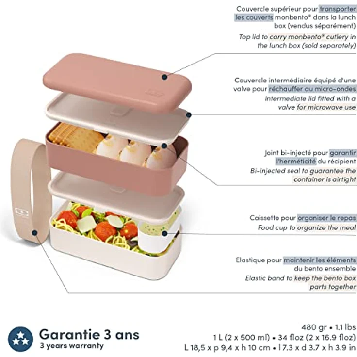 Monbento Na, Lunchbox, Rosa – Bild 5