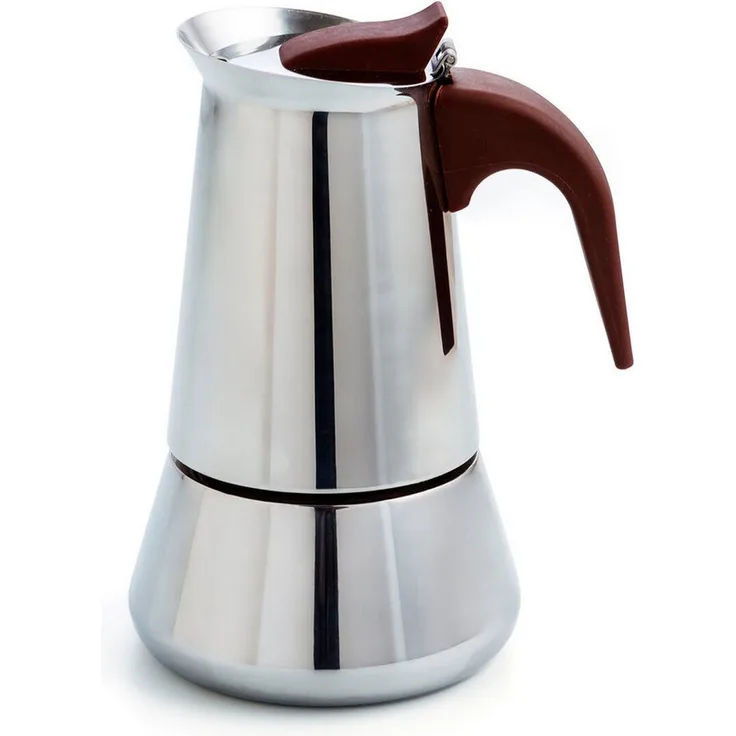 Quid Espressokocher Italienische Kaffeemaschine Quid Milan Metall 6 Tassen Espressokocher, Induktion, Glas-Keramik, Geschirrspüler, Metall, 6 Tassen