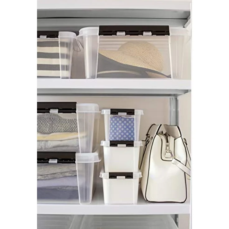 Orthex 3458010 Smart Store Classic 4, Clipbox mit 4 Einsätzen, transparent, 3,5 Liter, 38 x 14 x 11 cm, lebensmittelecht, temperaturbeständig von -40°C bis +120°C – Bild 5
