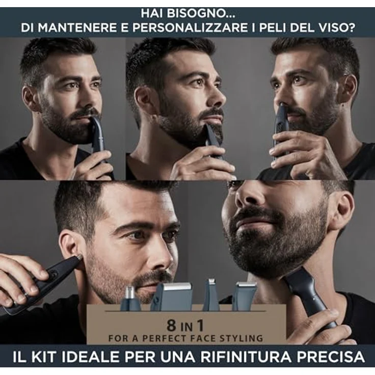 Rowenta Specialist TN3651F0 Bartschneider, präziser Barttrimmer mit Schnittlängeneinstellungen und Batteriebetrieb – Bild 3