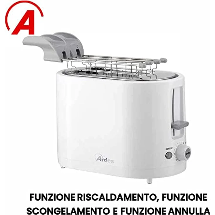 Ardes ARTOAST01 TOSTO SLEEK PLUS Toaster mit Toastzange für gefüllte Toasts - 7 Toasts, 4 extra Scheiben, abnehmbare Krümelschublade, Kabelaufwicklung - Edelstahl – Bild 5