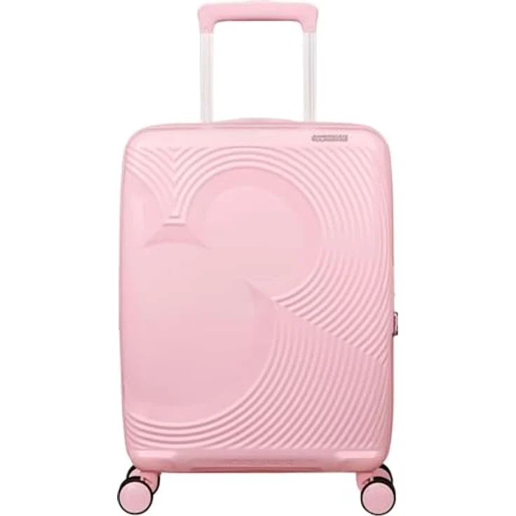 American Tourister Mickey Magic, Handgepäck Koffer 55 x 40 x 20/23 cm, Hartschalen Kabinentrolley für Ryanair & EasyJet, 37/44 L, Pastellrosa (Mickey Pastel Pink), mit Teleskopgriff und integriertem Schloss – Bild 1