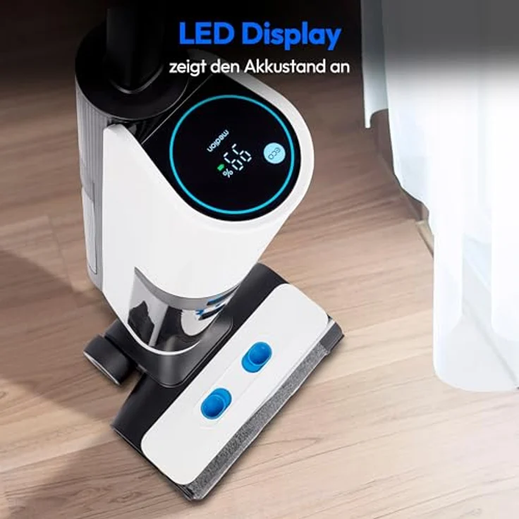 MEDION Life H20 Hartbodenreiniger (kabellos, Akku, Bürstenrolle, getrennte Tanks, Selbstreinigung, LED Display, MD11934) – Bild 4