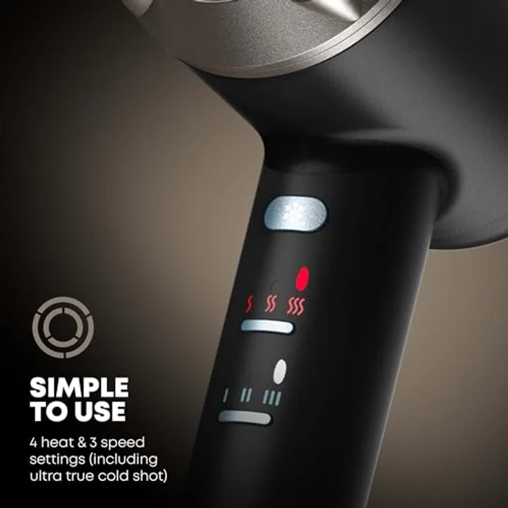 Revamp iGen Progloss Shine BLDC Haartrockner – Leistungsstarker Haartrockner für frizzfreies Styling, 2 Stylingdüsen, 1 Diffusor-Aufsatz – Bild 5