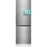 Heinrich´s HEINRICHS Kühlgefrierkombination 175Liter, Kühlvolumen 122L, Gefrierfach 53L,LED Beleuchtung,Kühlschrank Türanschlag wechselbar, leise 39dB,große Tiefkühlboxen, 7 Temperaturstufen, (inox)