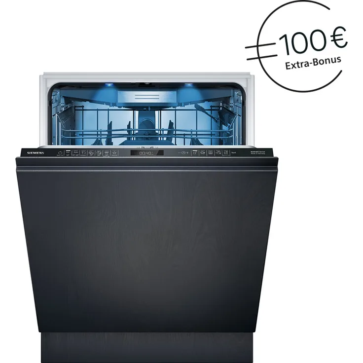 Siemens Extraklasse SX67YXM0CE, Vollintegrierter Geschirrspüler mit 14 Maßgedecken, Energieeffizienzklasse A, Zeolith-Trocknung