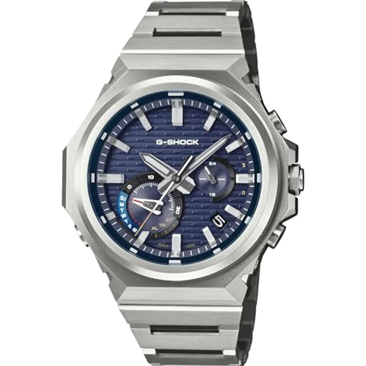 Casio G-Shock G-Steel GST-B1000D-2AER, Solar-Quarzuhr aus Edelstahl mit Bluetooth-Verbindung, Silber/Blau – Bild 2