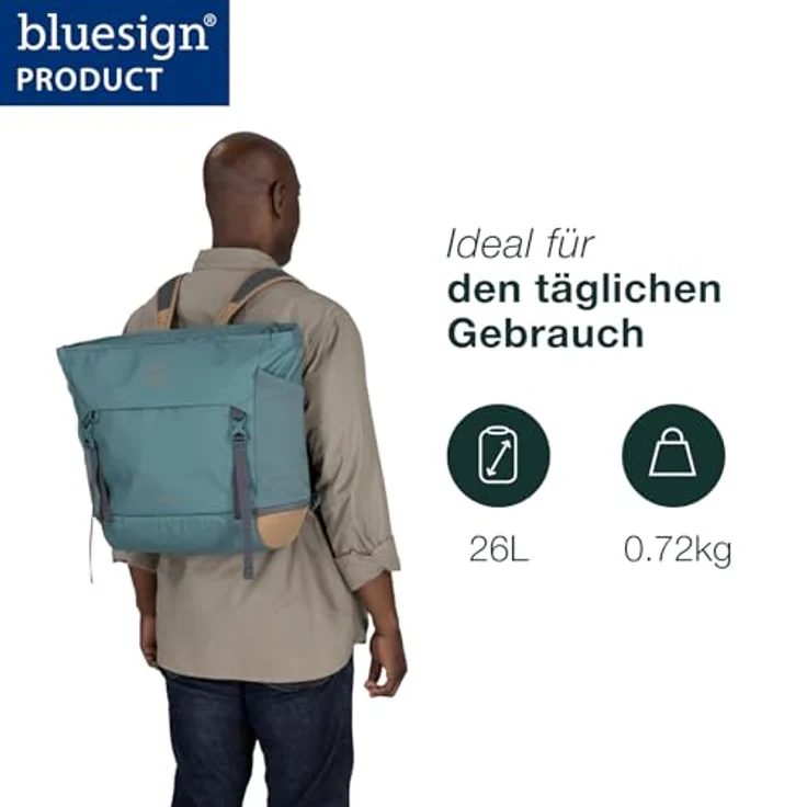 Osprey Daylite Large Tote Pack Shopper, Einkaufsrucksack mit 50 cm Laptopfach, petrol – Bild 2