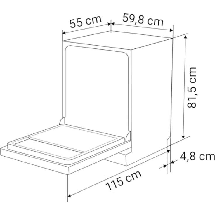 KKT KOLBE DW60VI 60 cm Geschirrspüler, vollintegrierbar mit Besteckschublade, LED-Beleuchtung, automatischer Türöffnung, 7 Programmen für 14 Maßgedecke – Bild 5