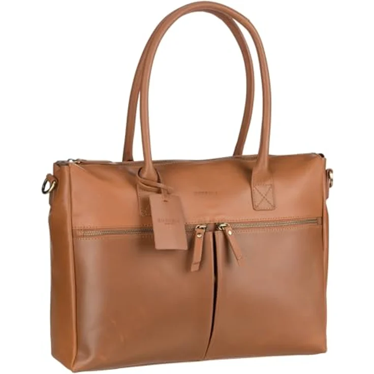Burkely Vintage Valerie, Handtasche für Laptop bis 15,6 Zoll, braun, mit gepolstertem Fach und mehreren Reißverschlussfächern – Bild 1