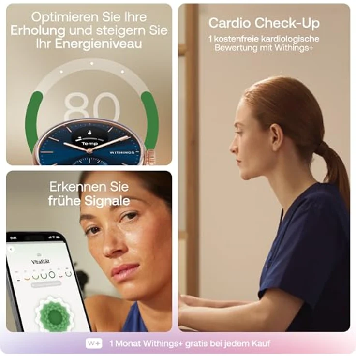 Withings Scanwatch 2 HWA10-MODEL 6-ALL-IN, Unisexuhr mit Gesundheitsüberwachung und 24/7 Aktivitätstracking – Bild 7