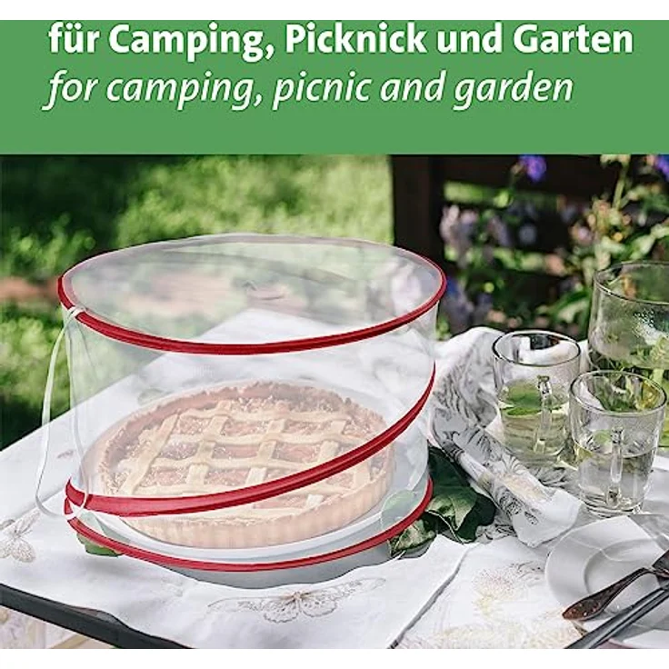 Westmark Speisehauben Hoody – faltbare Abdeckhauben für Lebensmittel, Fliegenschutz und Insektenschutz beim Essen draußen, praktische Obsthaube – ø 39, 34, 30 cm, 3 Stück – Bild 3