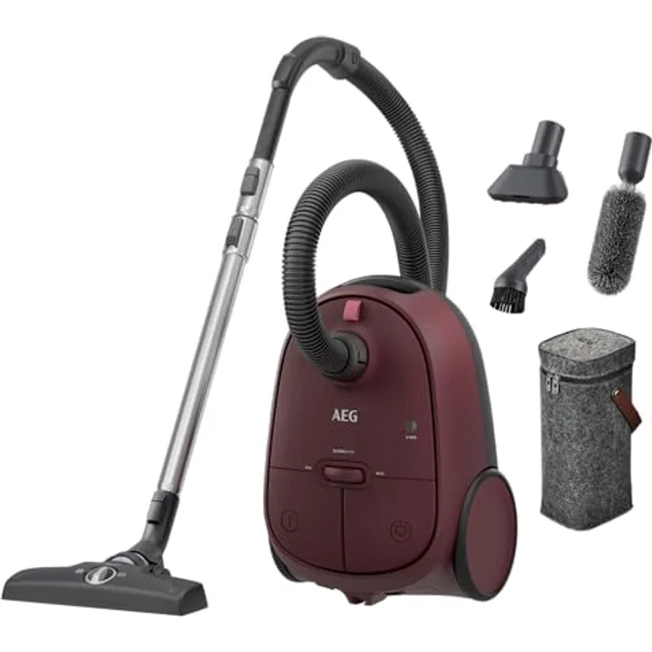 AEG CLEAN 6000 Staubsauger mit Beutel AB61CDRTD – Automatische Bodendüsen-Umschaltung, intuitive Bedienung, effiziente Reinigung für alle Bodenarten