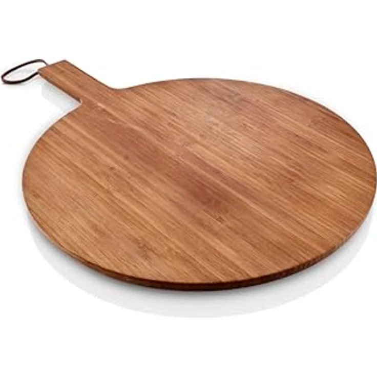 Eva Solo Schneidebrett Nordic Kitchen, FSC-zertifiziertes Bambusbrett, 35 cm x 46 cm, braun mit Lederriemen – Bild 3