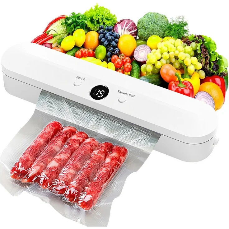 ibettertec Vakuumierer Vakuumiergerät, 120W mit Nass- und Trockenmodus, 28 cm Rollenbreite, inkl. 10 Vakuumbeuteln - Lebensmittel bis zu 8x länger frisch
