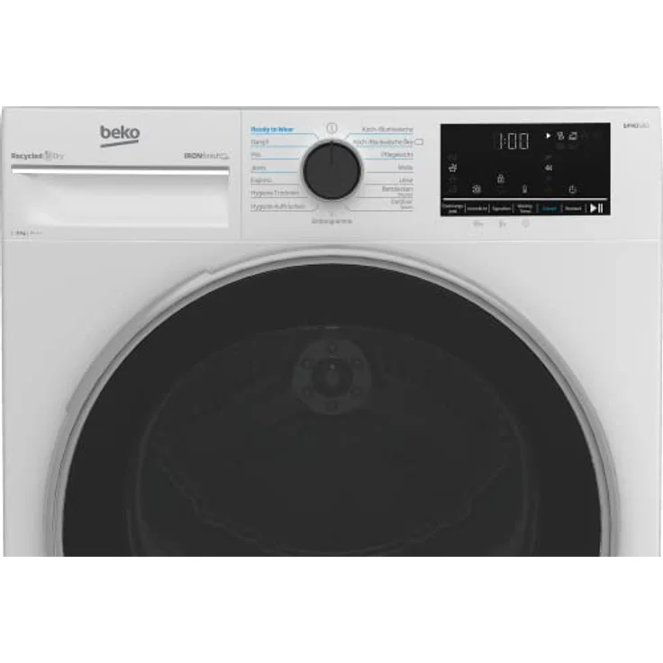 Beko B5T4824IF Wäschetrockner 8 kg, Frontlader Wärmepumpentrockner, Allergikergeeignet, 15 Programme, Dampffunktion, Knitterschutz, Sensortrocknung, Silent-Programm, Aquawave Schontrommel, Weiß – Bild 5