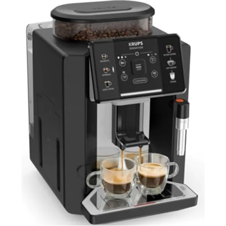 Krups Kaffeemaschine Sensation EA910A10, Kaffeevollautomat, Schwarz