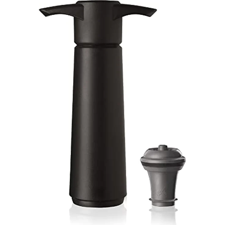 Vacu Vin schwarz 1 Stopfen Weinpumpe, Kunststoff, 3,6X 7,5X 12,5 cm – Bild 2