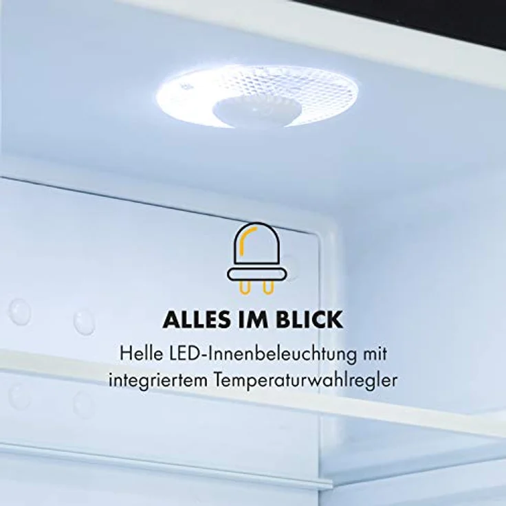 Klarstein Frosty Mini-Kühlschrank, 10 Liter, schwarz, mit Spiegelglastür, geräuscharm und stufenloser Temperatureinstellung 12-18 °C – Bild 7