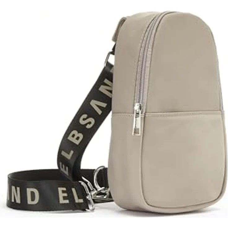 Elbsand Mini Crossbody Bag, kleiner Rucksack und Umhängetasche, vegan, mit verstellbarem Riemen und Logoprint, ideal für Handy und Essentials – Bild 1