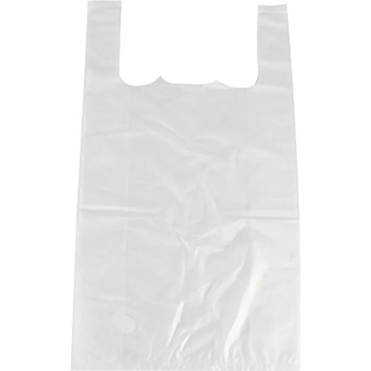 PAPSTAR Hemdchen-Tragetaschen, HDPE-Folie, Weiss, 28 x 55 x 4 cm