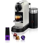 De'Longhi Nespresso CitiZ & Milk, Kapselmaschine mit integriertem Milchaufschäumer und 19-Bar-Pumpe, Weiss