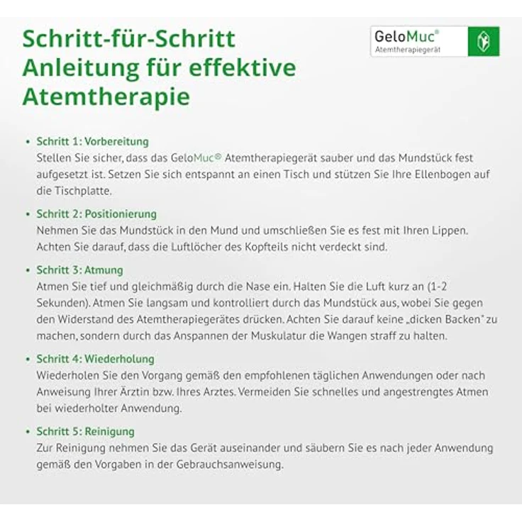 GeloMuc Atemtherapiegerät für chronische Atemwegserkrankungen, 1 Stück – Bild 5