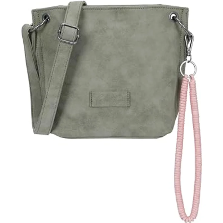 Fritzi aus Preußen Fritzi03N Vintage Umhängetasche 22.5 cm, praktische Handtasche im Stil von Vintage, Grün – Bild 1