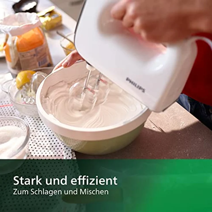 Philips HR3740 HR3740-00 ? Handmixer, Edelstahl, Weiß – Bild 6