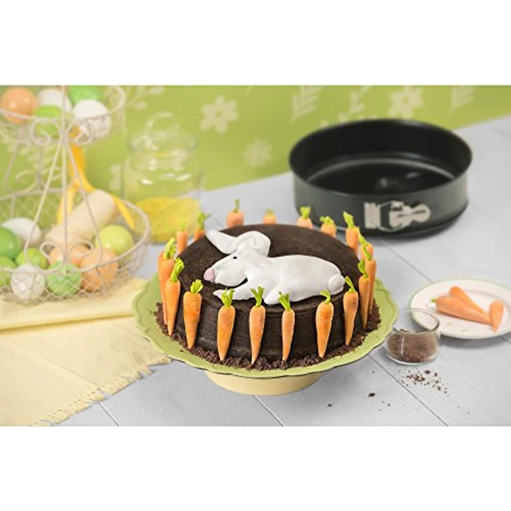 Kaiser Inspiration 3in1 Springform, rund 26 cm, 2 Motivböden, Ostern, runde Motiv-Backform, antihaftbeschichtet, auslaufsicher Osterbackform – Bild 3