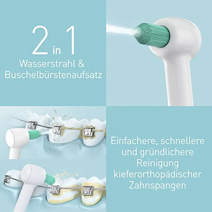 Panasonic Munddusche EW1313, Aufsätze: 2 St., kabellose Munddusche mit orthodontischer Düse – Bild 4